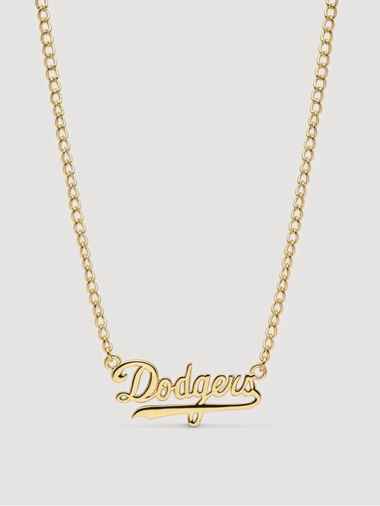 Luv Aj Jewelry - Luv Aj Gold Dodgers Script Necklace